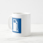 Mug Plaque de rue de station service (Devant gauche)