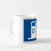 Mug Plaque de rue diesel de gaz (Devant gauche)