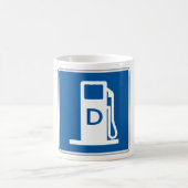 Mug Plaque de rue diesel de gaz (Centre)