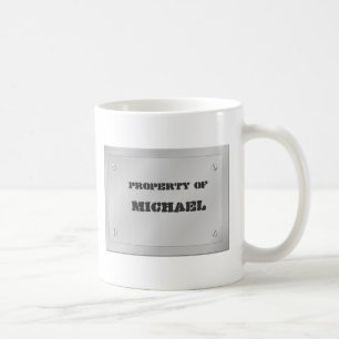 Mug Plaque d'identification en métal