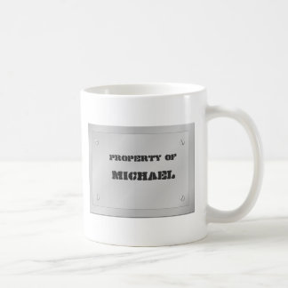 Mug Plaque d'identification en métal
