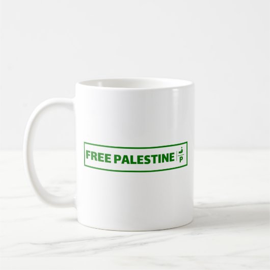 Mug Plaque d'immatriculation de Palestine - Palestine  (Gauche)