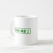 Mug Plaque d'immatriculation de voiture de Palestine - (Devant gauche)