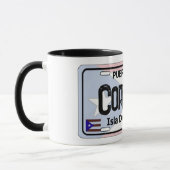 Mug Plaque d'immatriculation du drapeau de Corozal Por (Gauche)