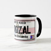 Mug Plaque d'immatriculation du drapeau de Corozal Por (Devant droit)
