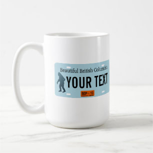 Mug Plaque d'immatriculation Sasquatch de la Colombie-