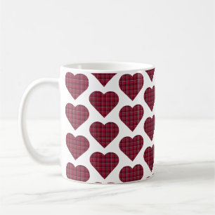 Mug Plaqué en forme de cœur rouge foncé bordeaux