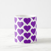 Mug Plaqué en forme de coeur violet rose noir (Centre)