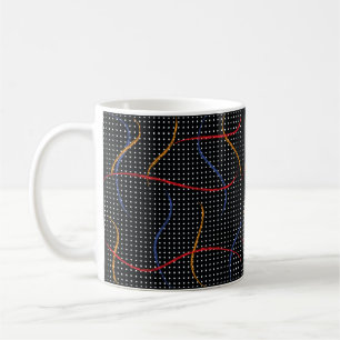 Mug Plaque et points de peinture rétro