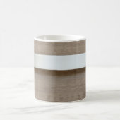 Mug Plaque métallique courbe avec surface en bois derr (Centre)