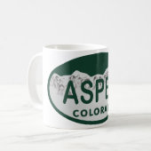 Mug Plaque minéralogique d'Aspen le Colorado (Devant gauche)