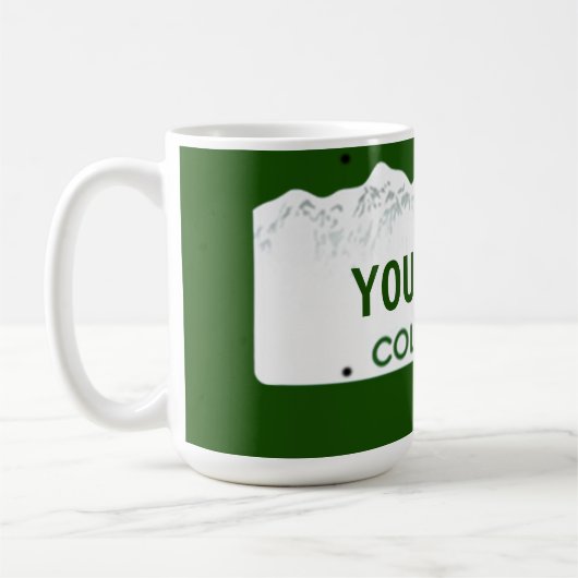 Mug Plaque minéralogique faite sur commande du (Gauche)