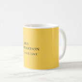 Mug Plaque moderne minimaliste Votre nom (Devant droit)
