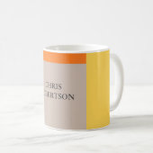 Mug Plaque moderne minimaliste Votre nom (Devant droit)