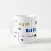 Mug plaque papier vet tech (Devant gauche)