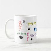 Mug plaque papier vet tech (Gauche)