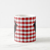Mug Plaque rouge avec cerf noir (Centre)