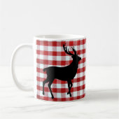 Mug Plaque rouge avec cerf noir (Gauche)