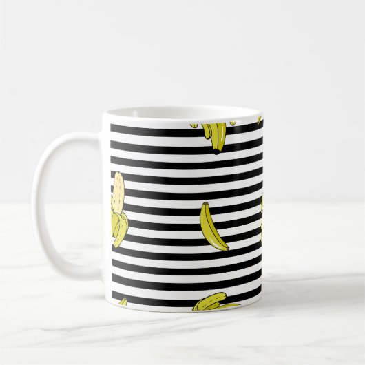 Mug Plaques de banane de dessin animé : style rétro. (Gauche)