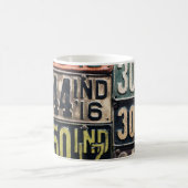 Mug Plaques de licence vintages (Centre)