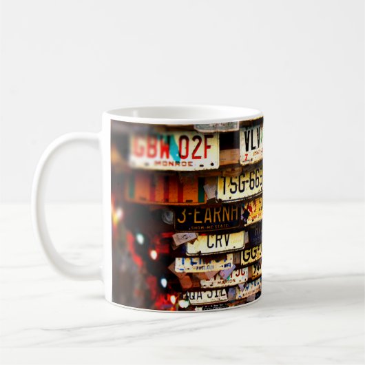 Mug Plaques de licence vintages (Gauche)