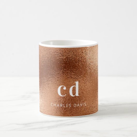 Mug Plaques de nom métallique en cuivre (Centre)