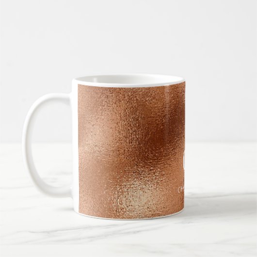 Mug Plaques de nom métallique en cuivre (Gauche)