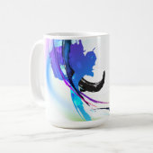 Mug Plaques de peinture de couleur de matin Abstraites (Devant gauche)