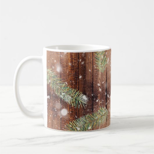 Mug Plaques en bois de Noël (Gauche)
