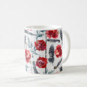 Mug Plaques en bois de Noël Floral (Devant droit)