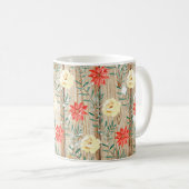 Mug Plaques en bois de Noël Floral (Devant droit)