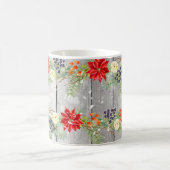 Mug Plaques en bois de Noël Floral (Centre)