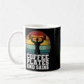 Mug Plaques Et Gains De Café - Travail De Poids Rétro (Gauche)