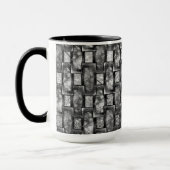 Mug Plaques rectangulaires grises sculptées et tachées (Gauche)