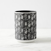 Mug Plaques rectangulaires grises sculptées et tachées (Centre)