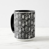 Mug Plaques rectangulaires grises sculptées et tachées (Devant gauche)