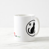 Mug Plaques silencieuses - Silhouette de chat minimale (Devant droit)