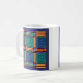 Mug Plaques vibrantes géométric (Devant gauche)