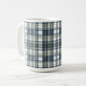 Mug Plat blanc blanc vert bleu Denim Sage (Devant gauche)