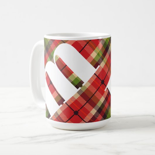 Mug Plat de Noël Monogramme (Devant gauche)