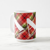 Mug Plat de Noël Monogramme (Devant gauche)