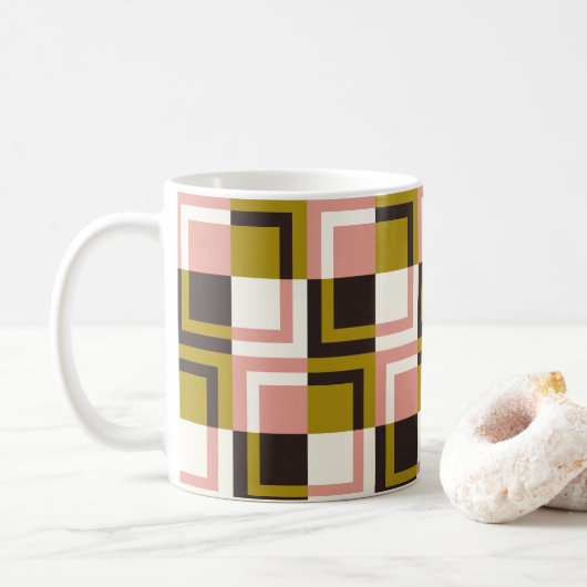 Mug Plat d'ivoire au chocolat rose or (Avec donut)