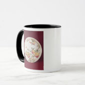 Mug Plat rose de Famille décoré (Devant gauche)