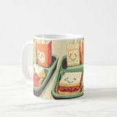 Mug plate de déjeuner scolaire illustrée dans un style (Devant gauche)
