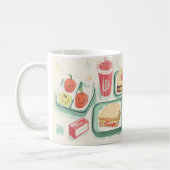 Mug plate de déjeuner scolaire illustrée dans un style (Gauche)