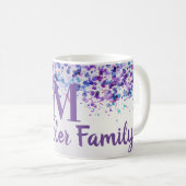 Mug Plate de peinture violette Nom personnalisé   (Devant droit)