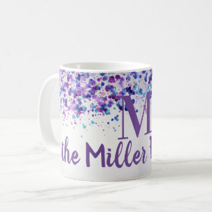 Mug Plate de peinture violette Nom personnalisé