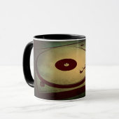 Mug Platine Tourne-Disque Rétro Grunge Cool (Devant gauche)