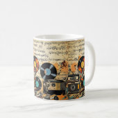 Mug Platines de lecture vintage (Devant droit)