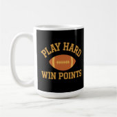 Mug Play Hard, Win Points Retro Game Day Sports (Gauche)